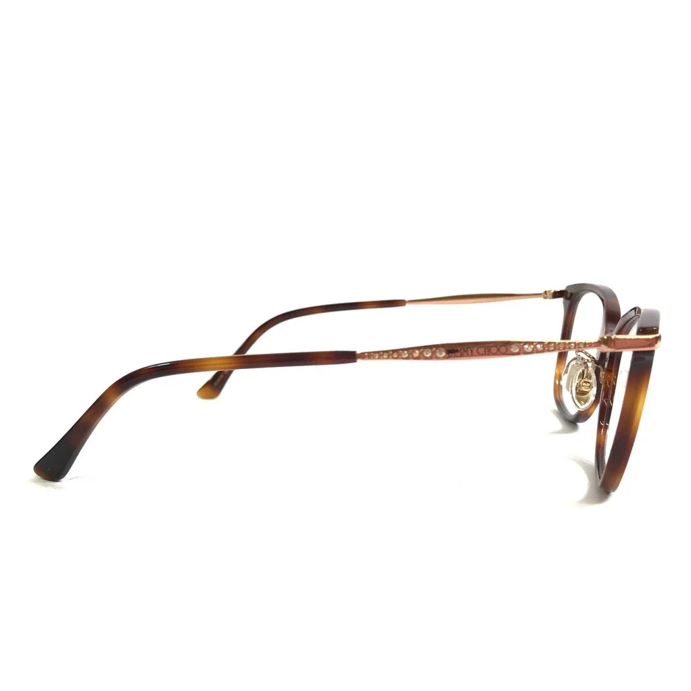 Jimmy Choo Eyeglasses Frames JC307/F 06J Tortoise Rose Gold Crystals 52-17-145